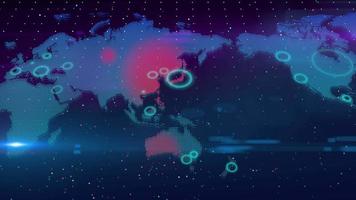 animação do mapa mundial video