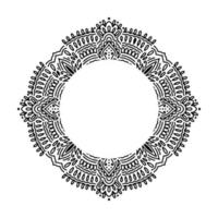 Graphic frame round traditional mandala abstract  isolated in white background.Boho indian shape.Ethnic oriental style vector