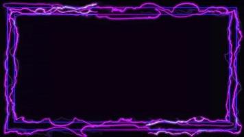 línea de marco eléctrico púrpura video
