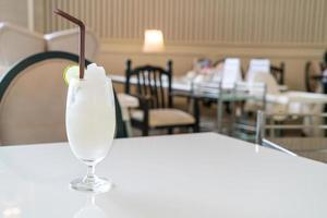 fresh lemon lime smoothie glass photo