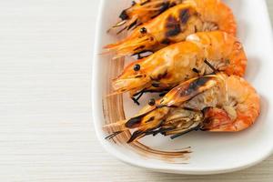 grilled river prawns or shrimps photo