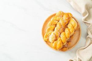 sugar doughnut in spiral shape photo