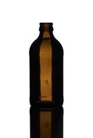 Pry-Off Brown Beer Bottle Detail Isolated on White photo