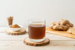 hot and sweet ginger juice glass photo