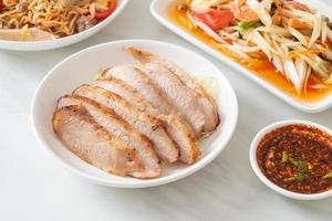 Thai Grilled Pork Neck with Spicy Dipping Sauce photo