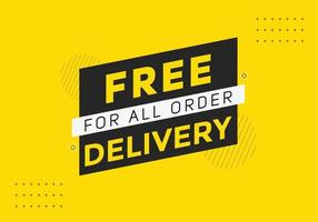 Free delivery banner Sign icon Web template free delivery text vector