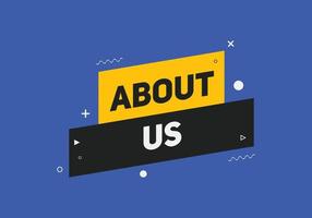 about us text web button template banner vector