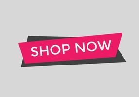 shop now text web buttons icon label ecommerce web button shop or buy vector