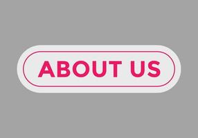 about us text web button vector