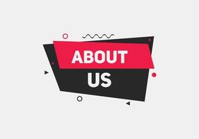 about us text web button template banner vector