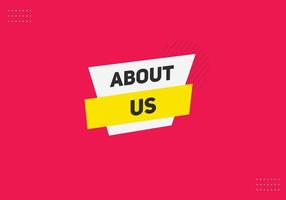 about us text web button template banner vector