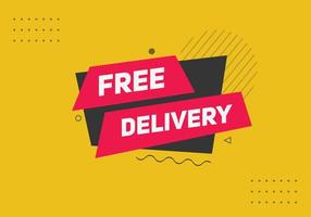 Free delivery vector illustration Sign icon banner Web template free delivery text