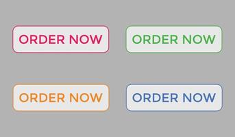 Ordenar ahora botón botón web para tienda de comercio electrónico vector