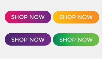 shop now text web buttons icon label ecommerce web button shop or buy vector