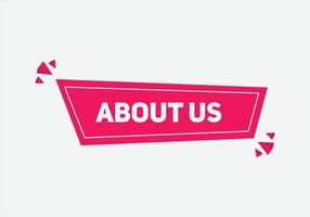 about us text web button template banner vector