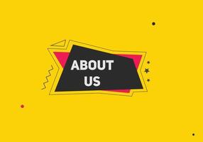 about us text web button template banner vector