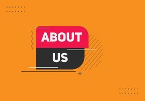 about us text web button template banner vector