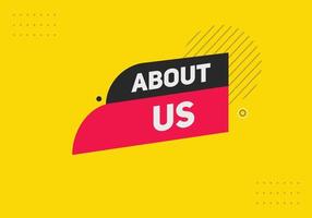 about us text web button template banner vector