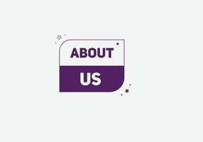 about us text web button template banner vector