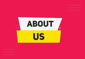 about us text web button template banner vector