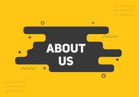 about us text web button template banner vector