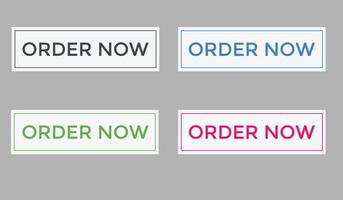 order now button web button for shop e commerce vector