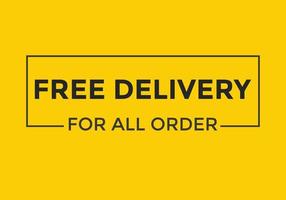 Free delivery banner Sign icon Web template free delivery text vector