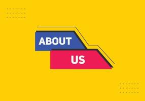 about us text web button template banner vector