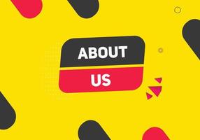 about us text web button template banner vector