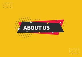 about us text web button template banner vector