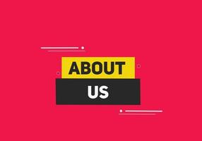 about us text web button template banner vector