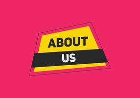about us text web button template banner vector