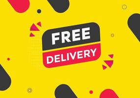 Free delivery vector illustration Sign icon banner Web template free delivery text