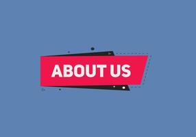 about us text web button template banner vector