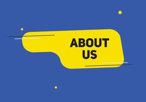 about us text web button template banner vector