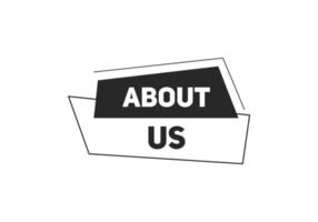 about us text web button template banner vector