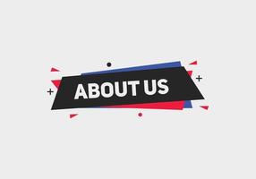 about us text web button template banner vector