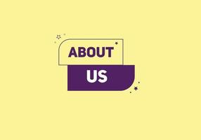 about us text web button template banner vector