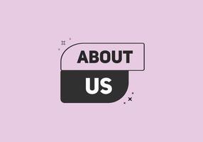 about us text web button template banner vector