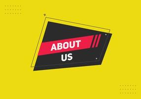 about us text web button template banner vector