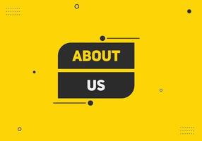 about us text web button template banner vector