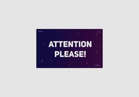 attention please button label sign icon colorful shape web banner for business vector