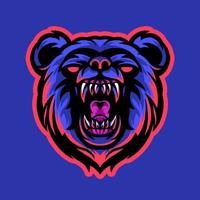 Bear Animal Head Illustration vector