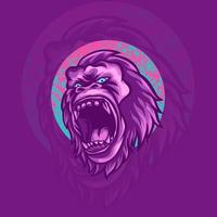 Gorilla Head Mascot Illustration vector