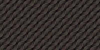 Seamless pattern circle overlapping gold background vector