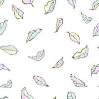 Vector seamless background with colorful watercolor illustration of foliage and plants. Can be used for wallpaper, pattern fills, web page, surface textures, textile print, wrapping paper