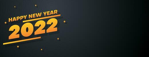 happy new year 2022 banner or poster background with space for text