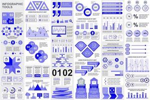 paquete de plantilla de diseño de vector de visualización de datos de elementos infográficos. mega set. se puede utilizar para pasos, procesos comerciales, flujo de trabajo, diagrama, concepto de diagrama de flujo, línea de tiempo, iconos, gráficos de información.