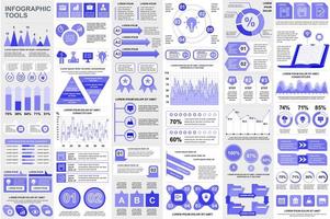 Bundle infographic elements data visualization vector design template. Mega set. Can be used for steps, business processes, workflow, diagram, flowchart concept, timeline, icons, info graphics.