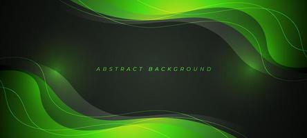 Green Fluid Abstract Background vector